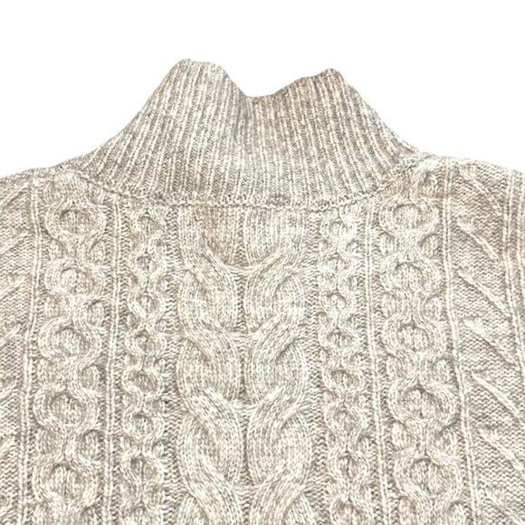 RACHEL ZOE 1X Plus Size Light Gray Cable Knit Soft Oversize Sleeveless Sweater - Picture 12 of 13